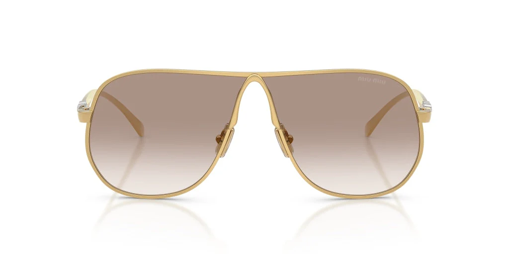 MU A56S Miu Miu Gold/ Clear Gradient Brown L - Image 2