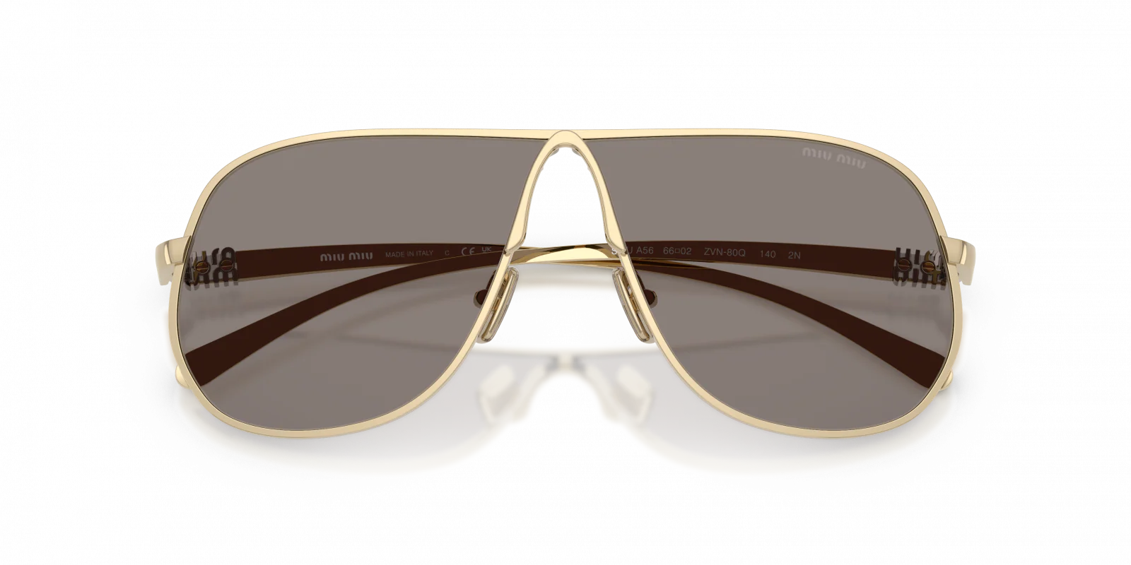 MU A56S Miu Miu Pale Gold/Dark Grey - Image 5