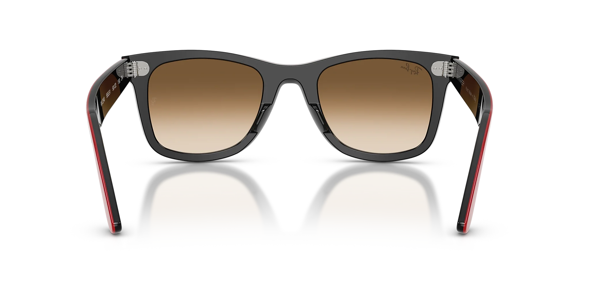 RB2240 Wayfarer Ray-Ban Red On Black/Gradient Brown M - Image 4