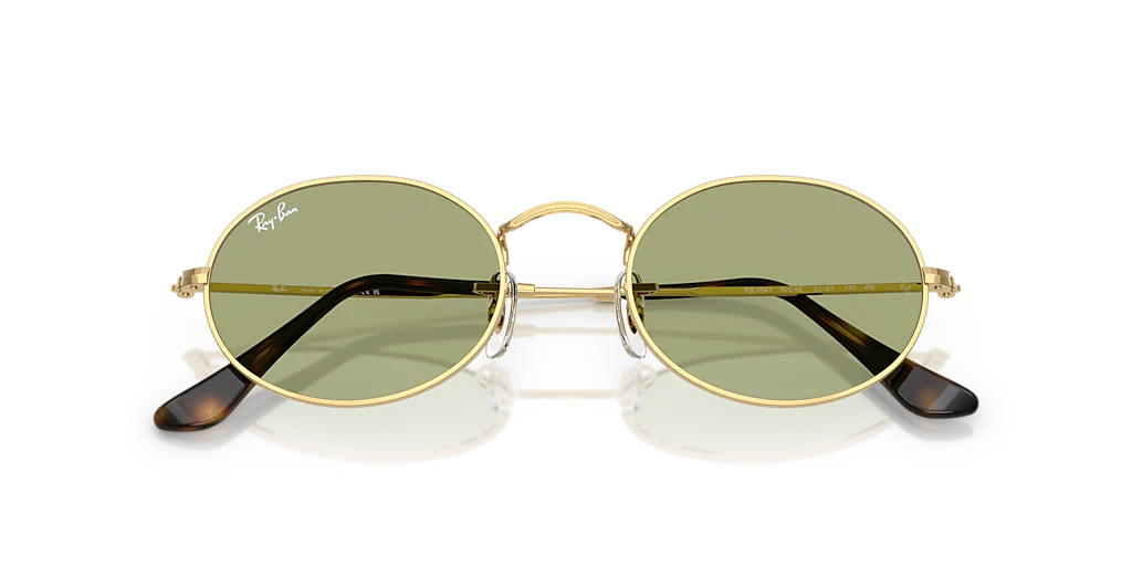 RB3547 Oval Metal Summer Capsule Ray-Ban Gold/Green M - Image 5