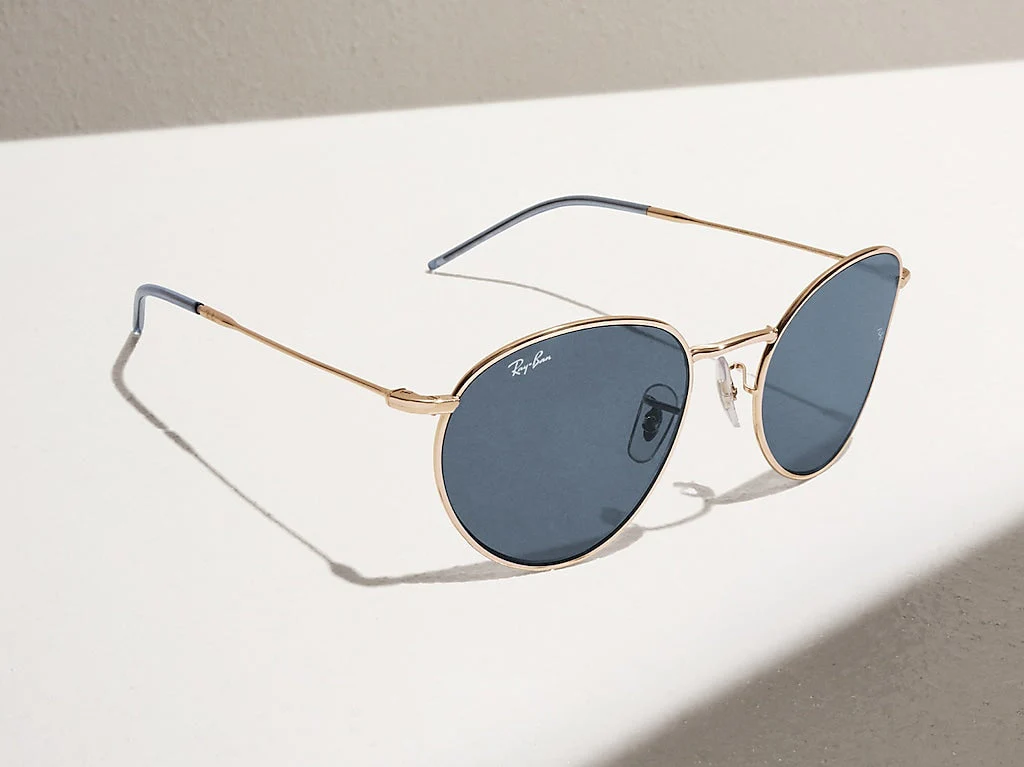 RBR0103S Round Reverse Ray-Ban Gold/Blue L - Image 3